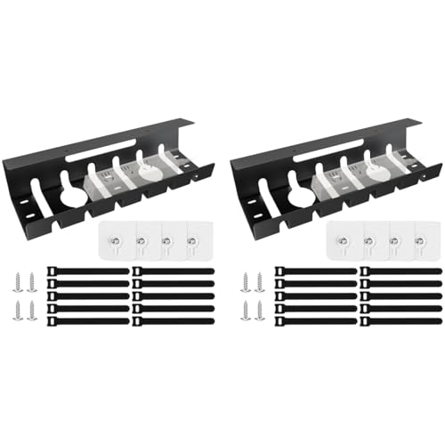 Climberty® Under Desk Cable Management Tray 2PCS Organizer for Office and Home Power Outlets Extension Cords Charging Cables Multi-Slot Design Contains 10 Cable Ties 40x10.5x8 cm Climberty® Under Desk Cable Management Tray 2PCS Organizer for Office and Home Power Outlets Extension Cords Charging Cables Multi-Slot Design Contains 10 Cable Ties 40x10.5x8 cm